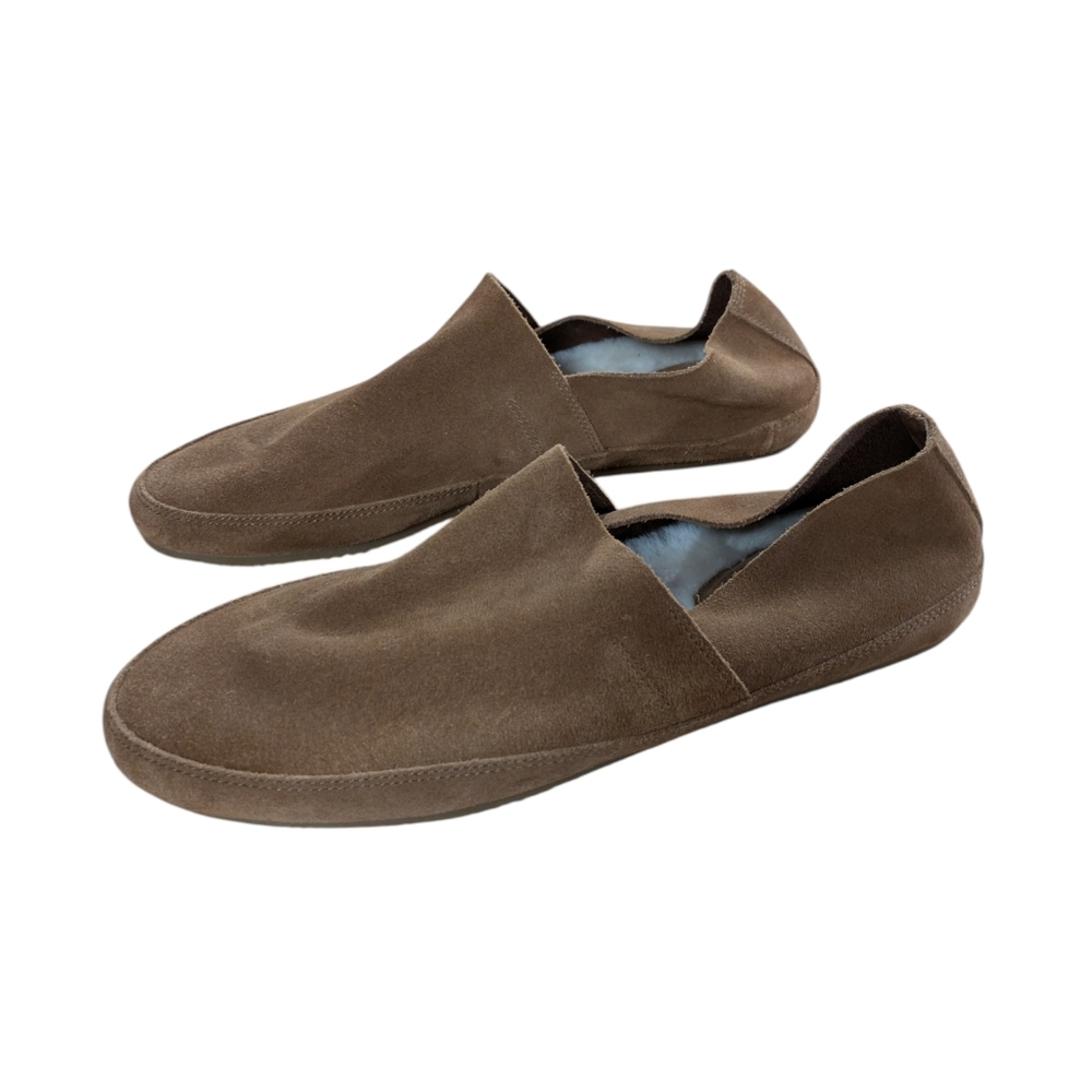 Vince Atlee Chestnut Suede Shearling Loafer Mens Size 12 - Picture 12 of 12